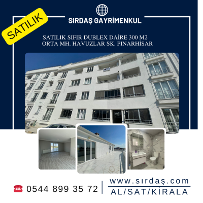 PINARHİSAR SATILIK SIFIR DUBLEKS DAİRE