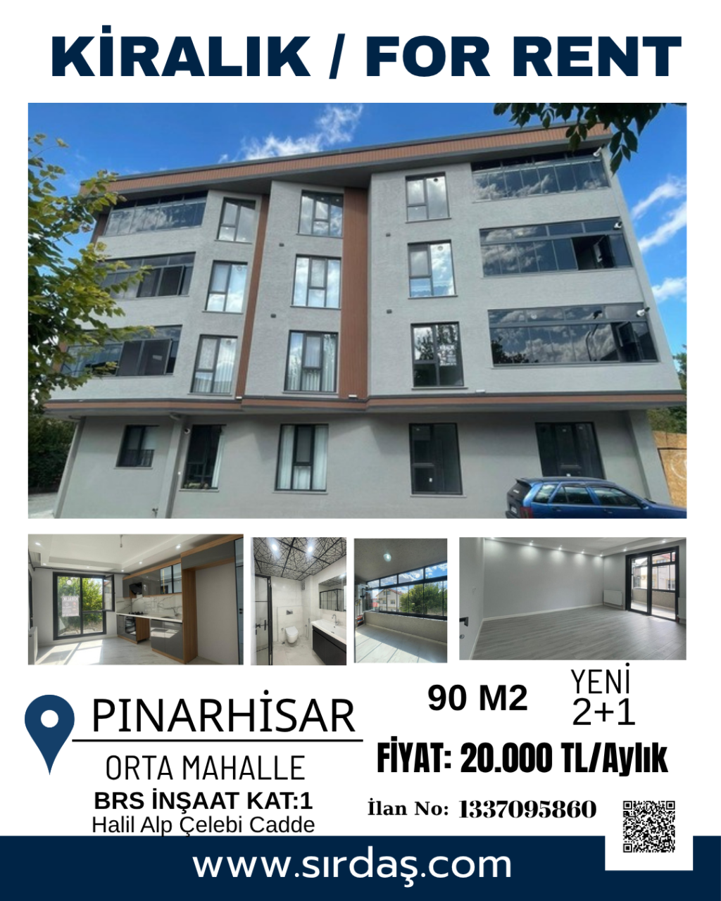 Pınarhisar'da Özel Yapım Sıfır Kiralık Daire