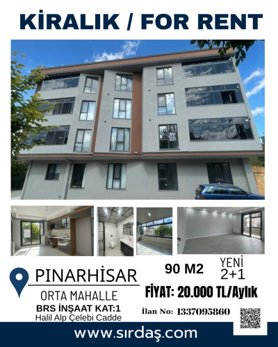 Pınarhisar'da Özel Yapım Sıfır Kiralık Daire