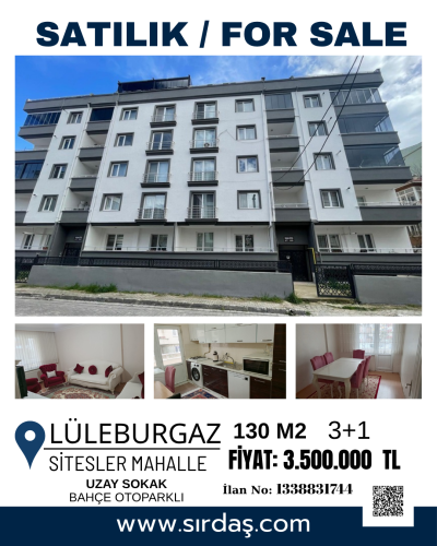 Lüleburgaz'da Satılık 3+1 Geniş ve Kullanışlı Daire