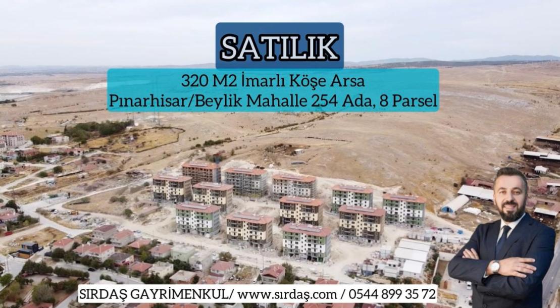 Pınarhisar Tokiye yakın Satılık Köşe Arsa 320 m2 8 Daire Projeli-1