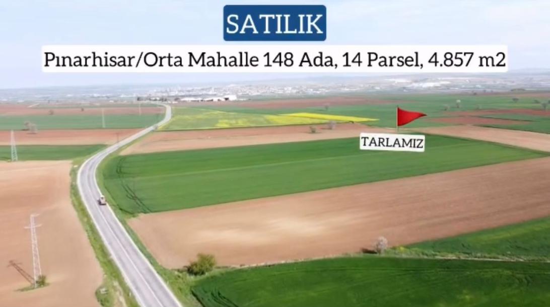 Sırdaş Gayrimenkulden Pınarhisara Yakın Satılık 4857m2 Tarla-1